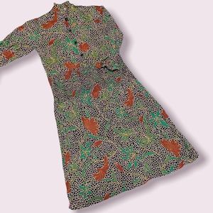 Vtg Lillie Rubin printed Dress